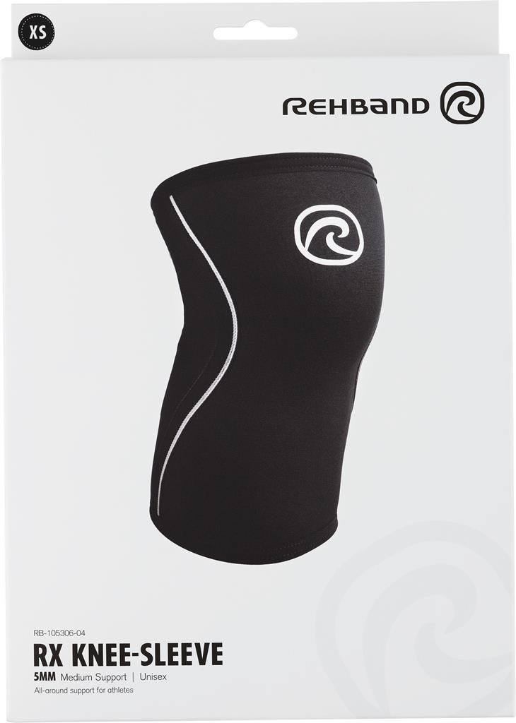 Bild på Rehband Knäskydd RX Knee-Sleeve 5mm Black XS, 1 st