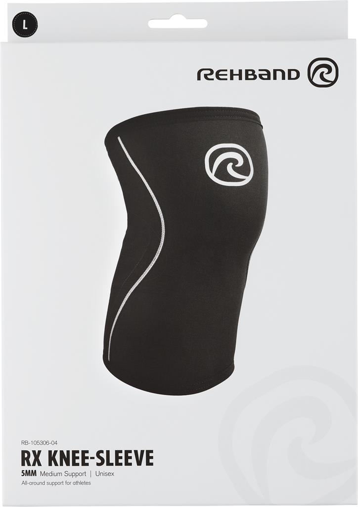 Bild på Rehband RX Knee-Sleeve 5mm Black L, 1 st