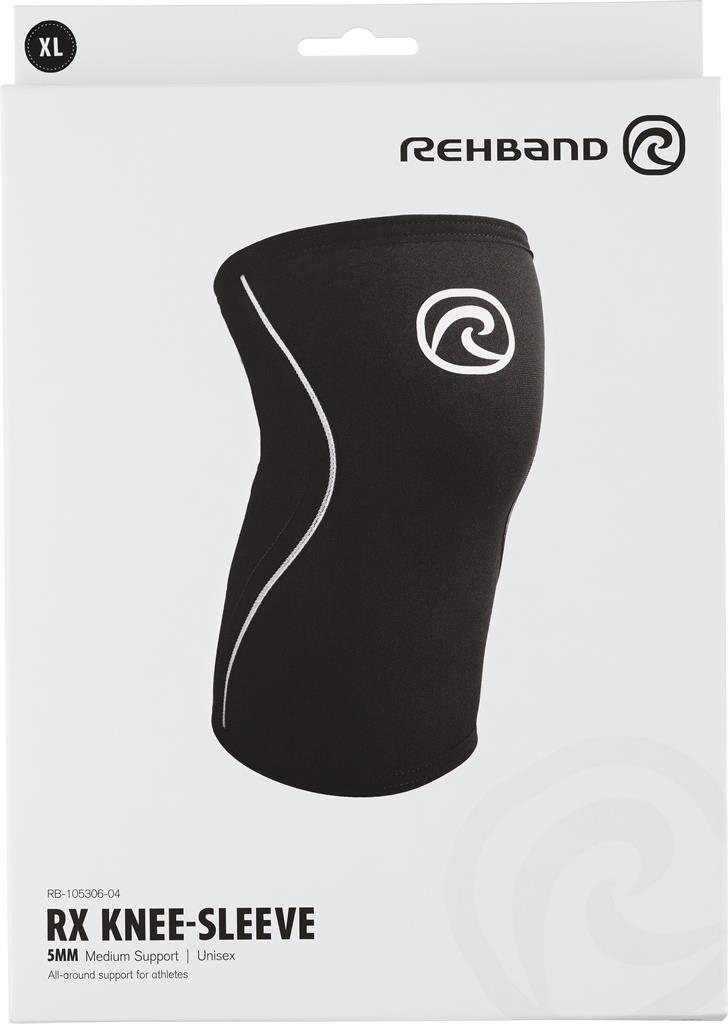 Bild på Rehband RX Knee-Sleeve 5mm Black  XL, 1 st