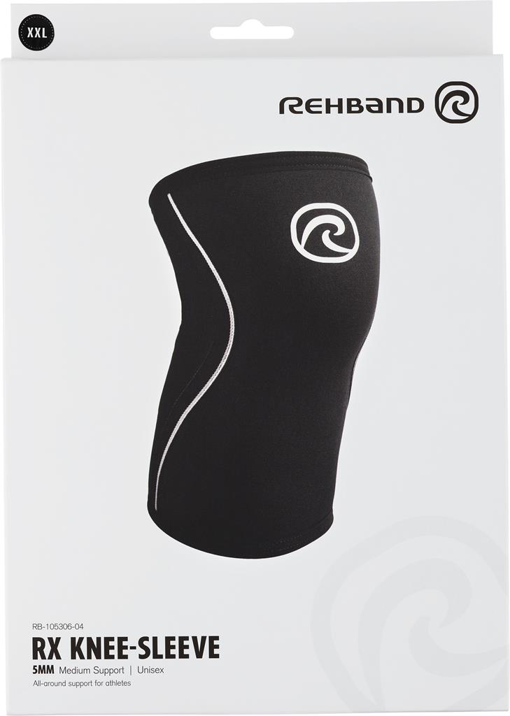 Bild på Rehband RX Knee-Sleeve 5mm - Black - XXL, 1 st
