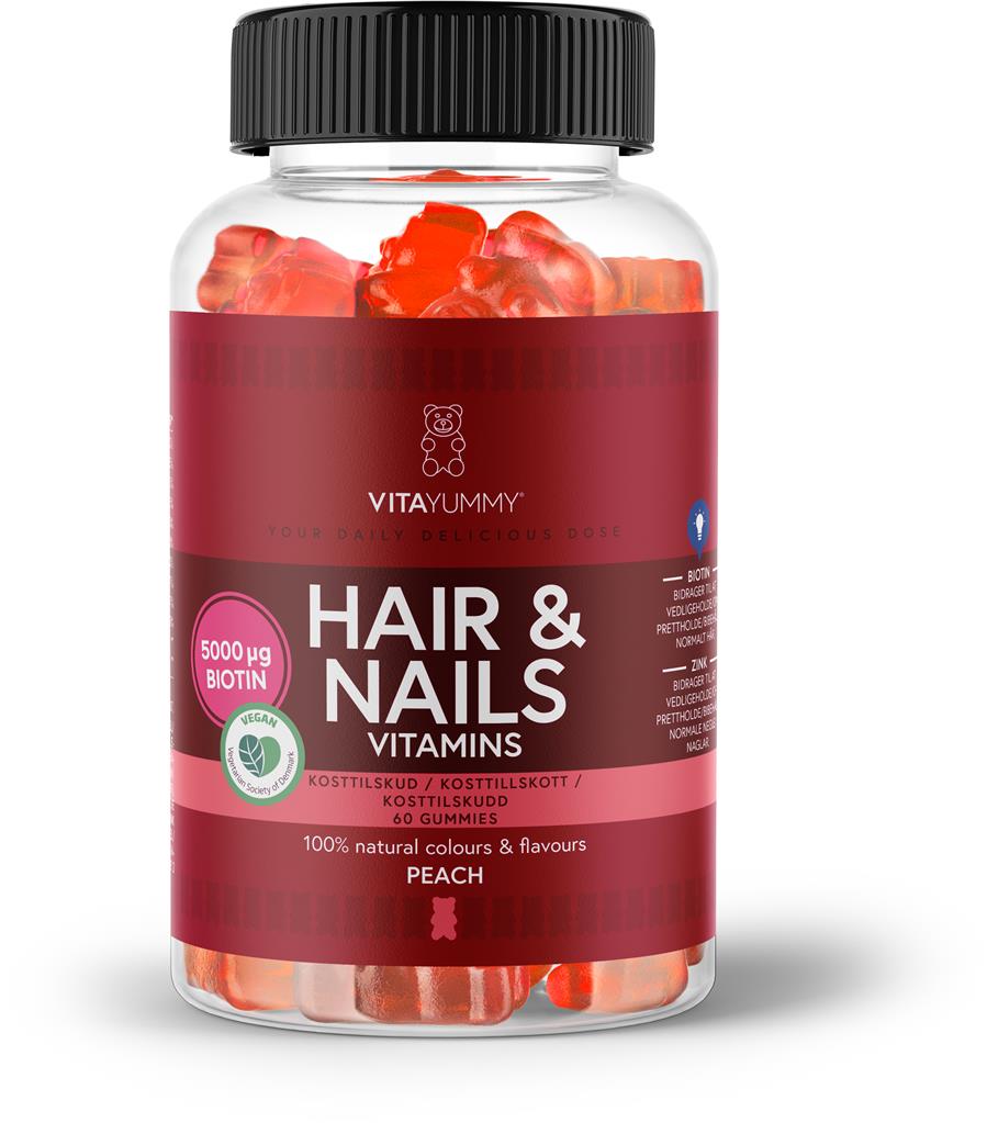 Bild på VitaYummy Hair & Nails peach, 60 st