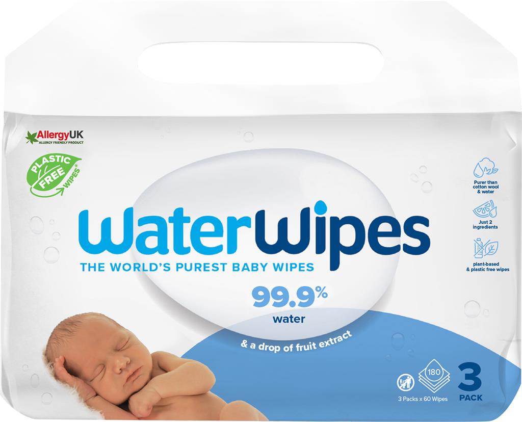Bild på WaterWipes Våtservett, 3 x 60 st