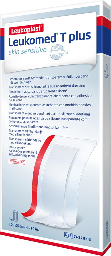Bild på Leukoplast Leukomed T Plus Skin sensitive 10 x 25 cm, 5 st