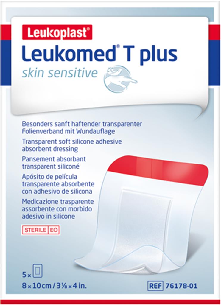 Bild på Leukoplast Leukomed T Plus Skin sensitive 8 x 10 cm, 5 st