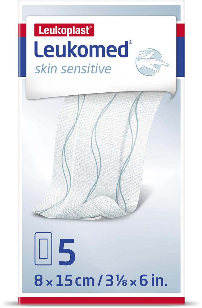 Bild på Leukoplast Leukomed Skin Sensitive 8 x 15 cm, 5 st