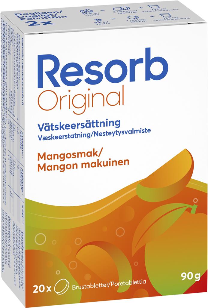 Bild på Resorb Vätskeersättning Mangosmak, 20 st