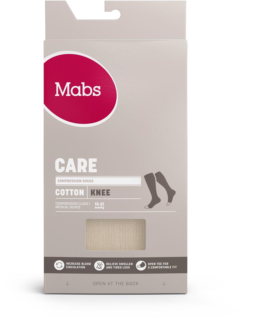 Bild på Mabs CARE KNEE NATUR 6 Grå, 1 par