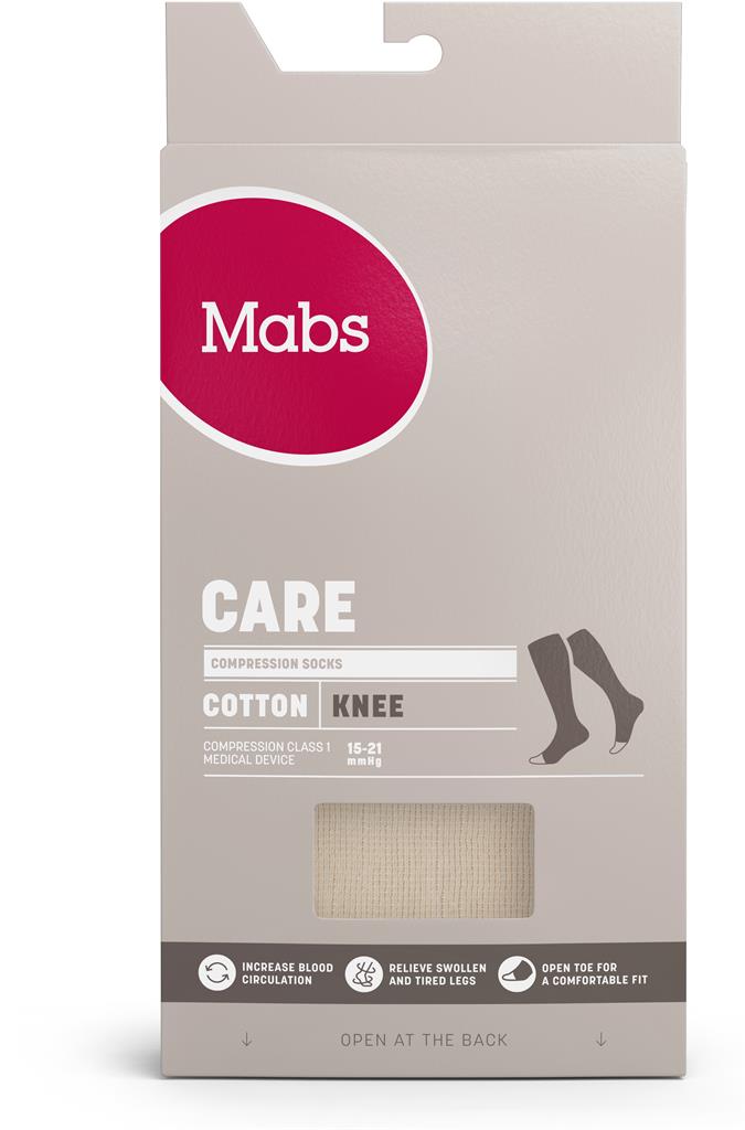 Bild på Mabs CARE KNEE NATUR 1 Röd, 1 par