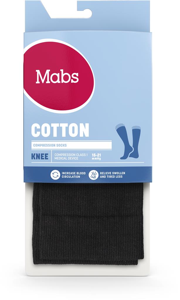 Bild på Mabs COTTON KNEE BLACK L, 1 par
