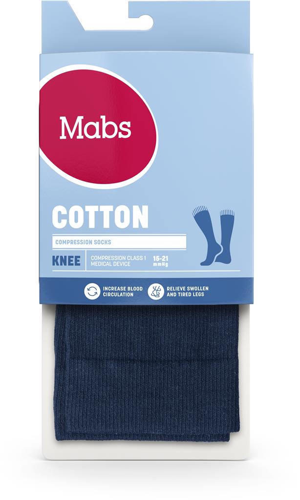 Bild på Mabs COTTON KNEE NAVY L, 1 par
