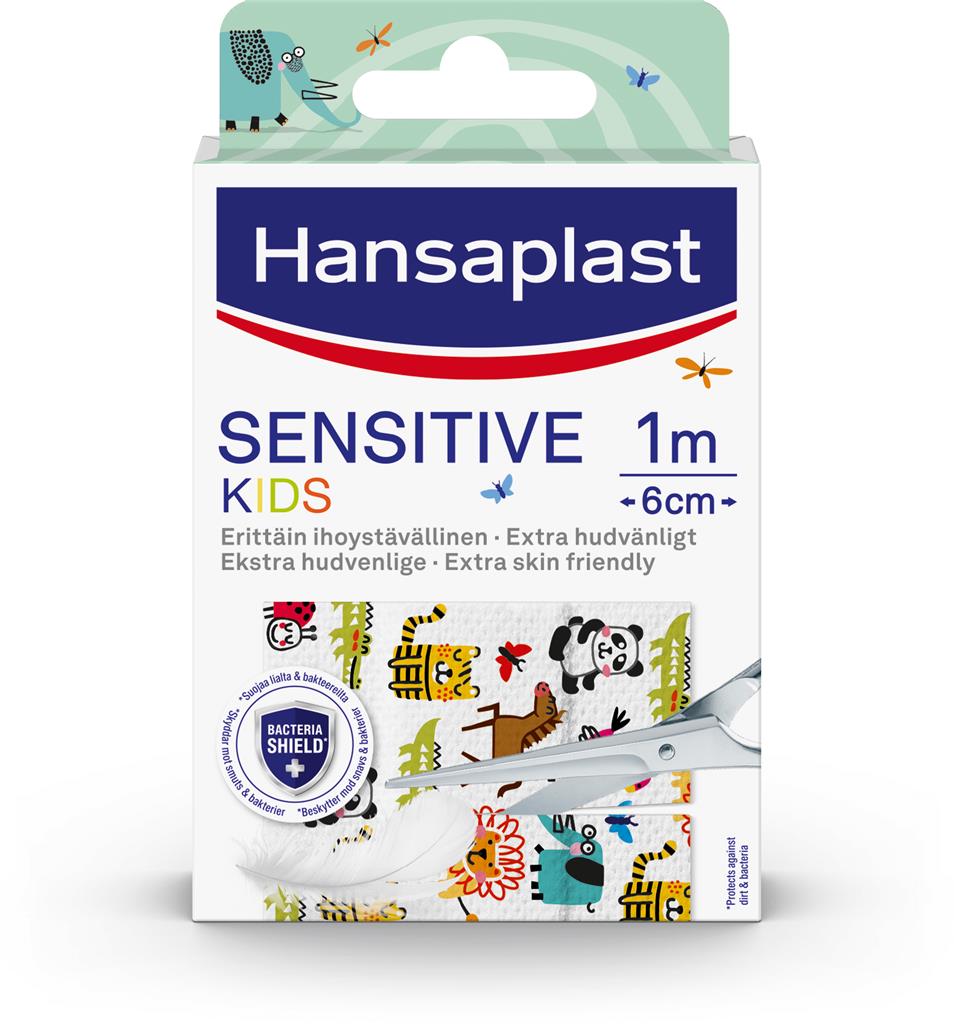 Bild på Hansaplast Kids Animal Sensitive barnplåster 1 m x 6 cm, 1 st