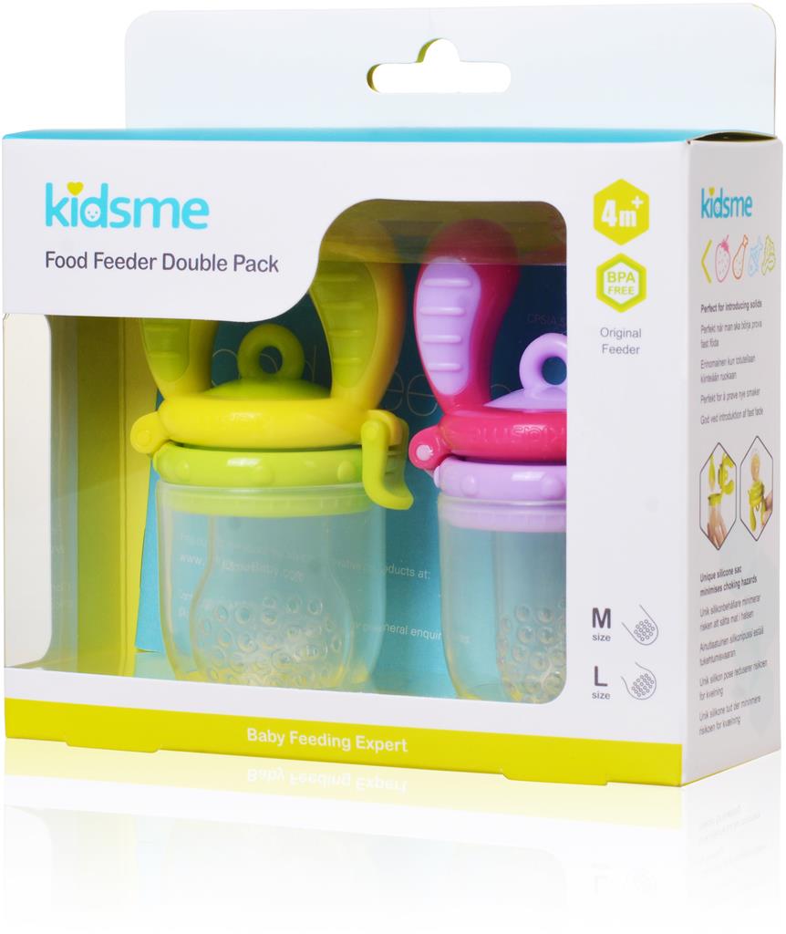 Bild på Kidsme Food Feeder Lavendel/Lime 4m+ & 6m+, 2 st
