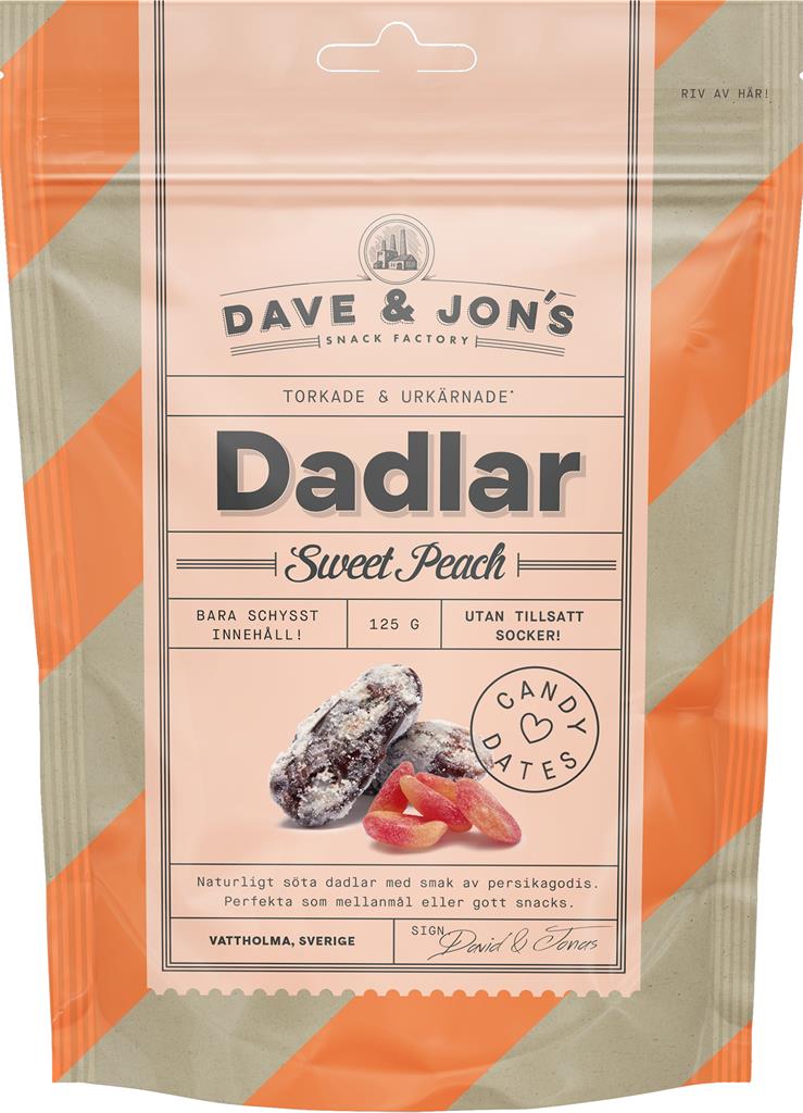 Bild på DAVE & JONS Dadlar Sweet Peach, 125 g