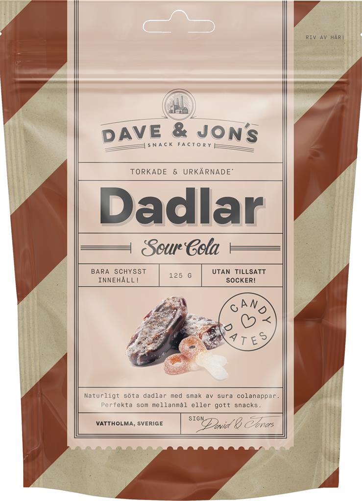 Bild på DAVE & JONS Dadlar Sour Cola, 125 g