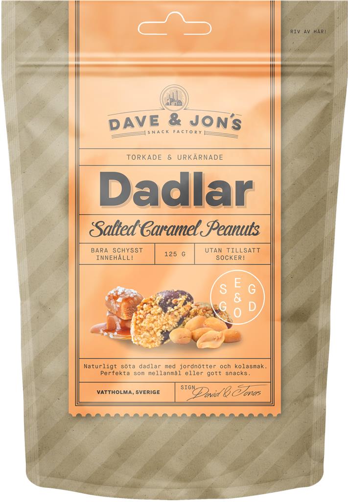 Bild på DAVE & JONS Dadlar Salted Caramel Peanuts, 125 g