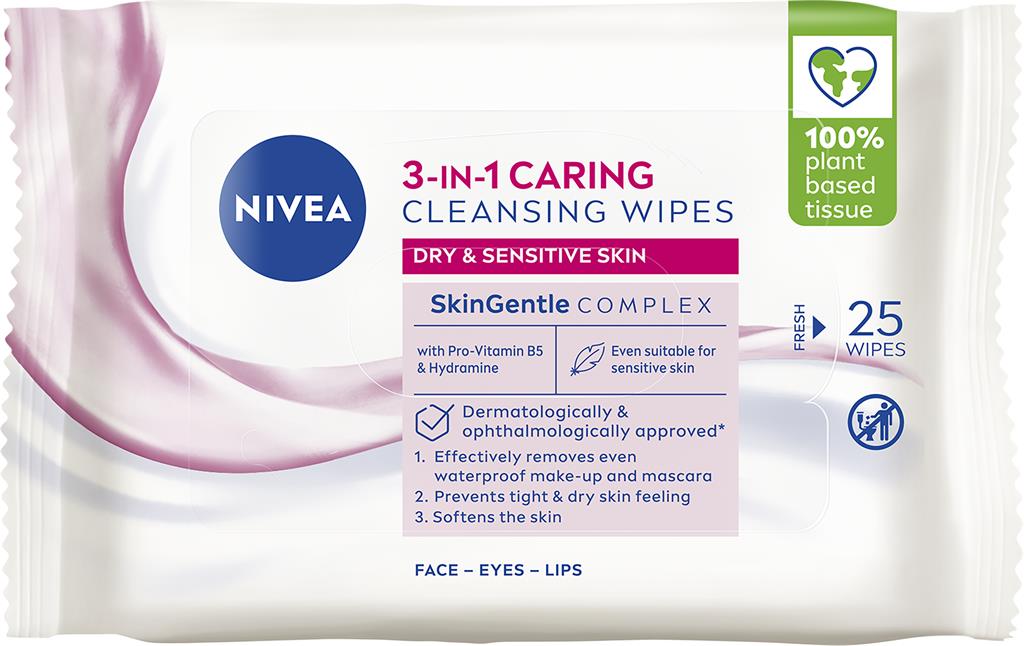 Bild på NIVEA Gentle Cleansing Wipes, 25 st