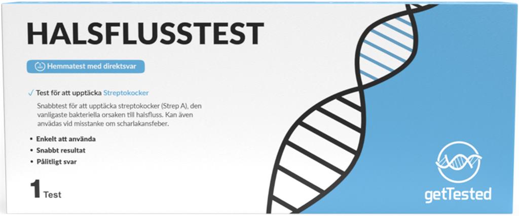 Bild på Get Tested Halsfluss-test, 1 st