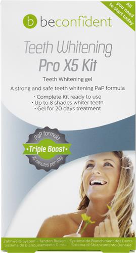 Beconfident Teeth Whitening Pro X5 Kit, 20 ml
