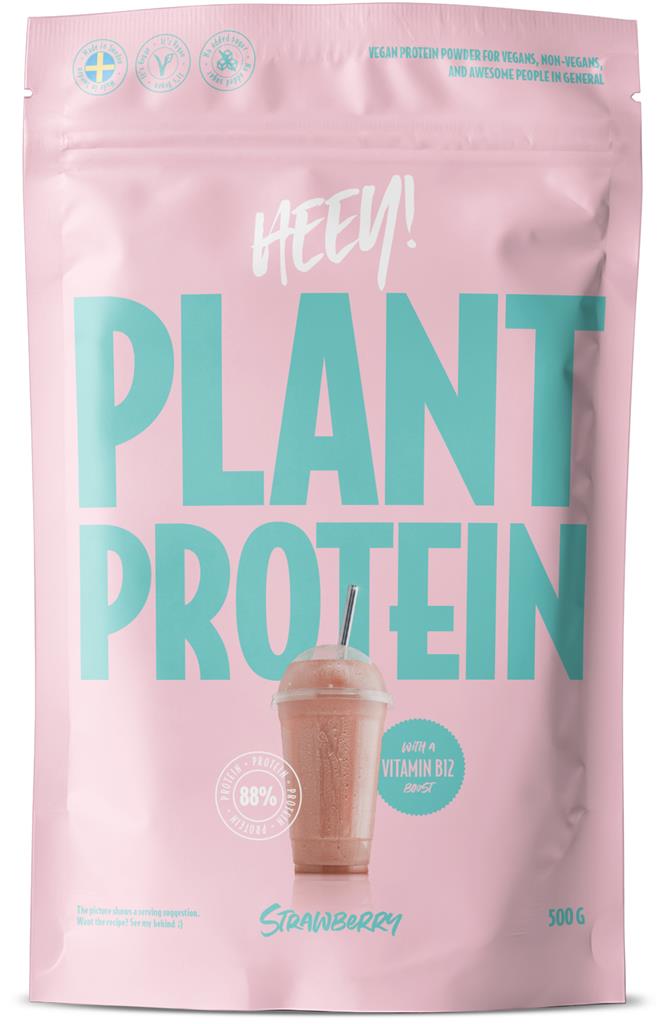 Bild på Heey! Veganskt Protein Jordgubb, 500 g