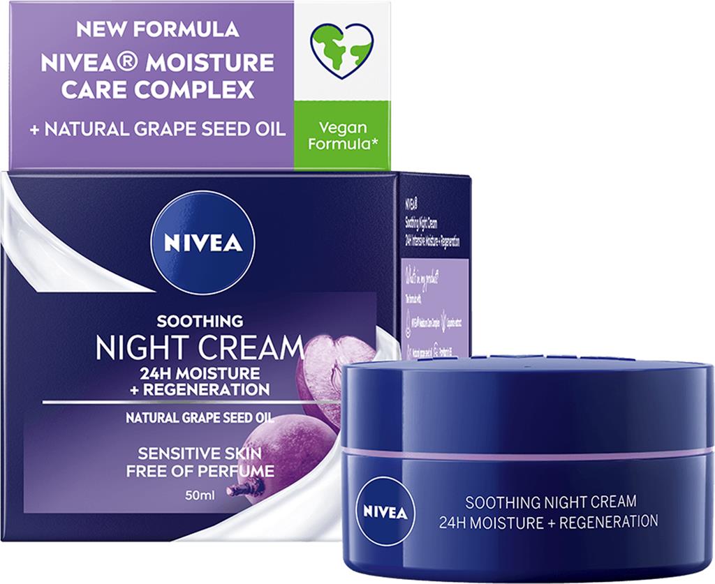 Bild på NIVEA  Essent24H Moist Boost+Sens night, 50 ml