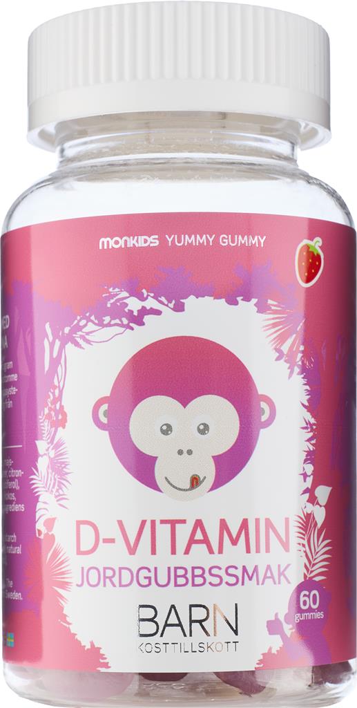 Bild på Monkids D-vitamin Jordgubb, 60 st