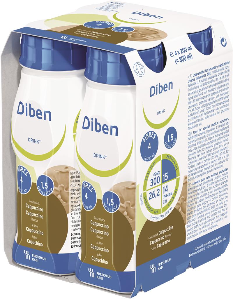 Bild på Diben Drink Cappucino, 4 x 200 ml