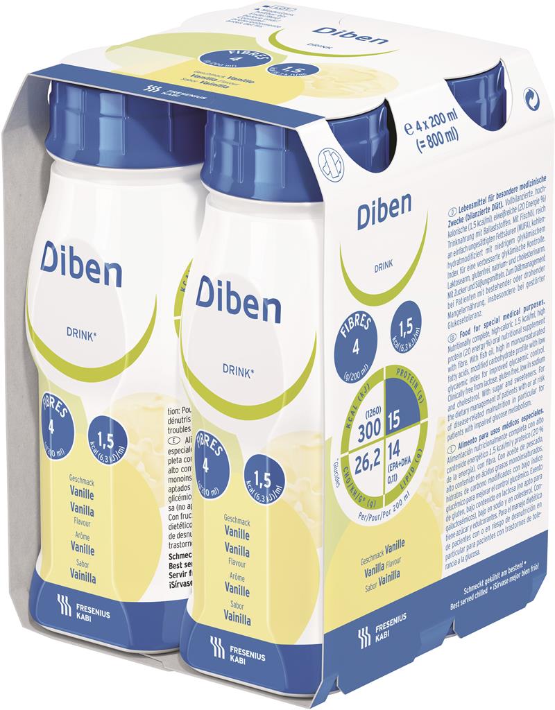 Bild på Diben Drink Vanilj, 4 x 200 ml