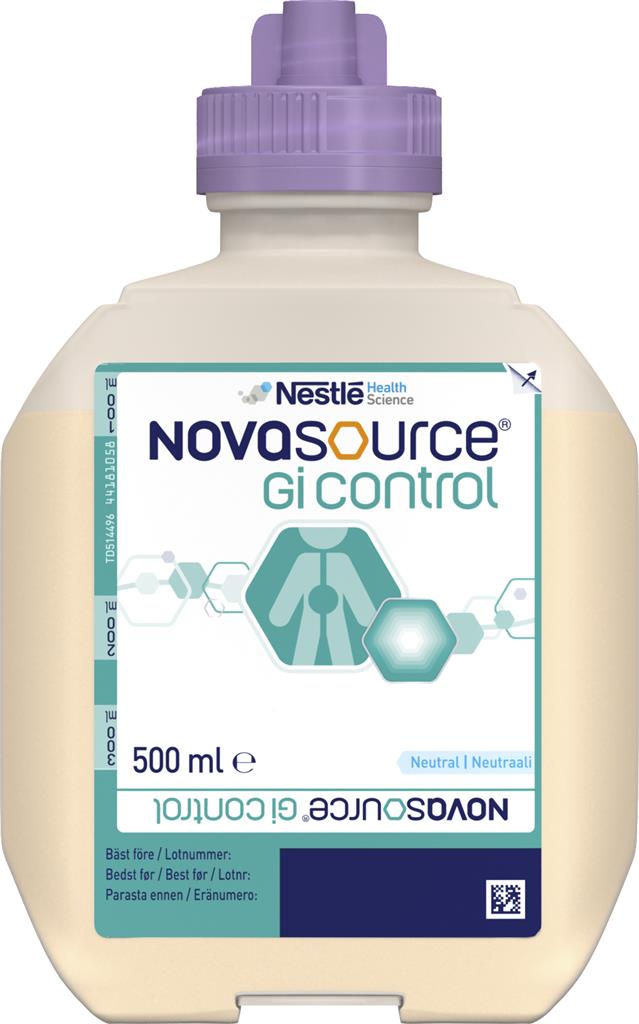 Bild på Novasource GI Control, sondnäring, förpackning Smart Flex, 12 x 500 milliliter