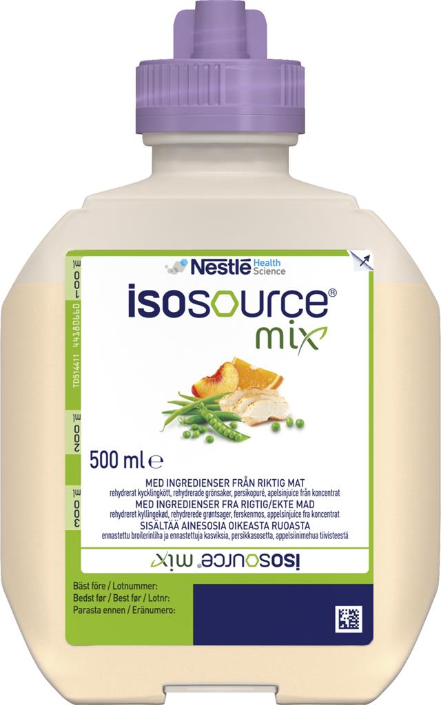 Bild på Isosource Mix, sondnäring, förpackning Smart Flex, 12 x 500 milliliter