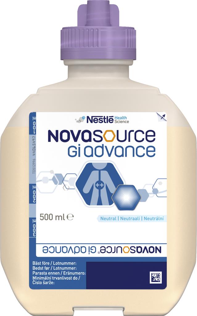 Bild på Novasource GI advance, sondnäring, neutral, 12 x 500 milliliter