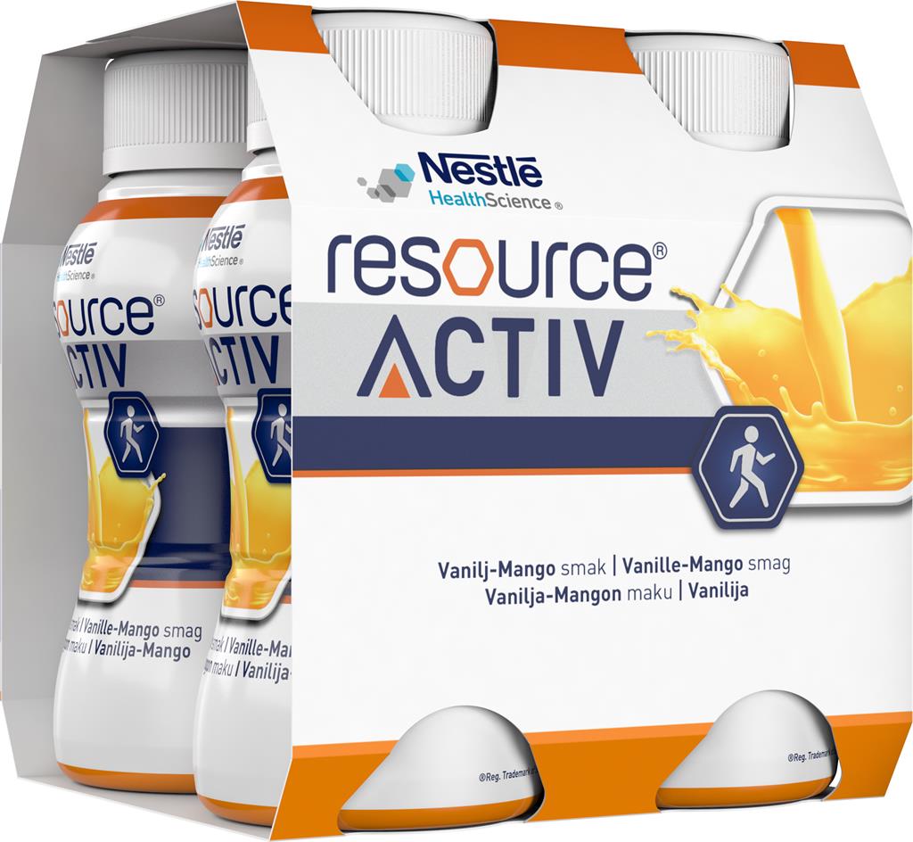 Bild på Resource Activ Vanilj-Mangosmak, 4 x 200 ml