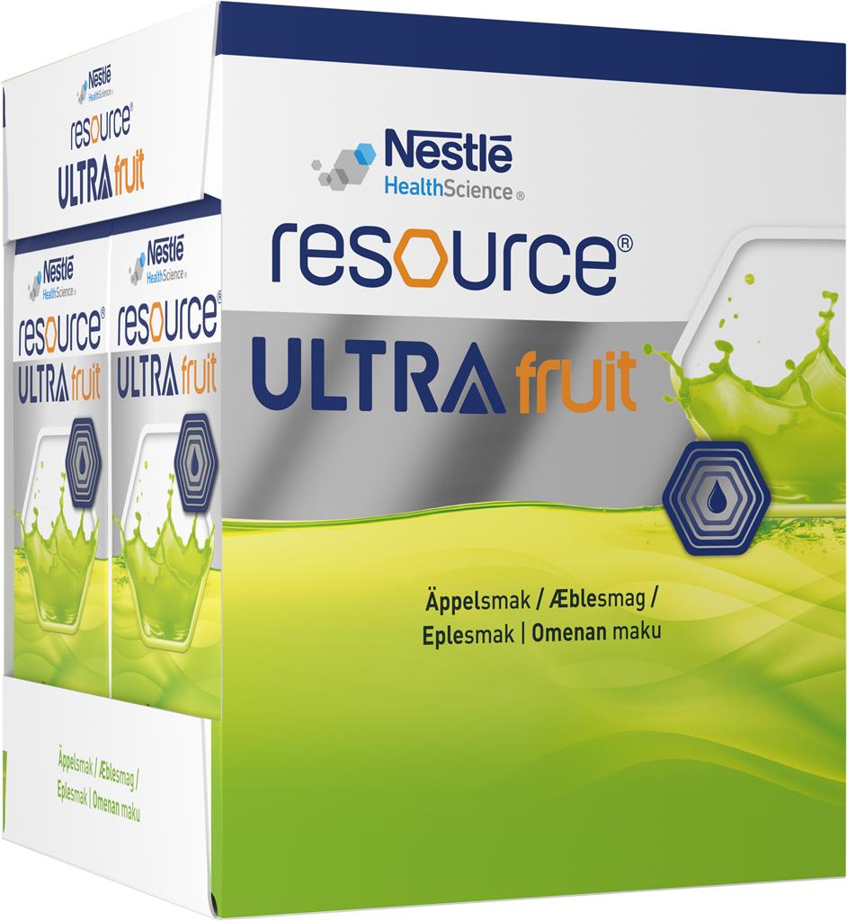Bild på Resource Ultra fruit, klar och energirik näringsdryck med extra protein, äpple, 4 x 200 milliliter