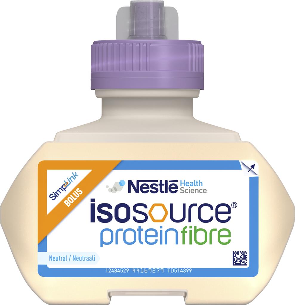 Bild på Isosource Protein Fibre, sondnäring, neutral, förpackning Smart Flex bolus, 2 x 12 x 250 milliliter