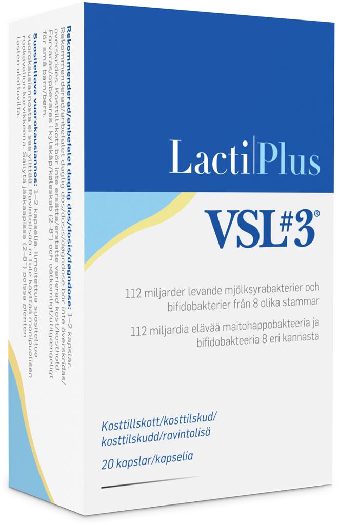 Bild på Lactiplus Mjölksyrabakterier VSL#3 kaps, 20 st