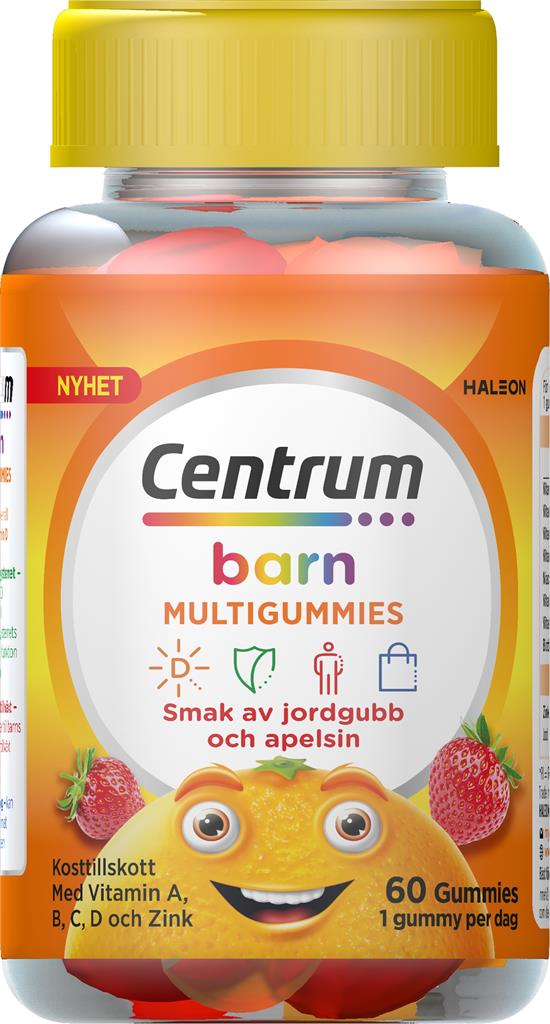 Bild på Centrum Barn Multivitamin Gummies, Jordgubb & Apelsin, 60 st
