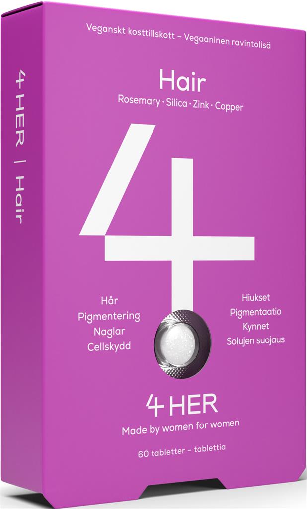 Bild på 4Her Hair Kosttillskott för kvinnor, 60 st