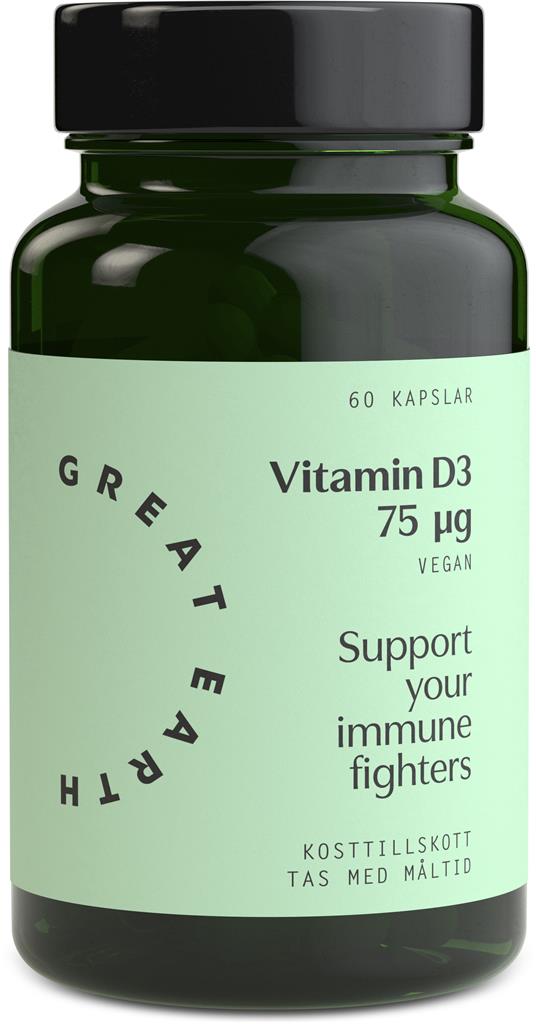 Bild på Great Earth Vitamin D3 75 mcg, 60 st