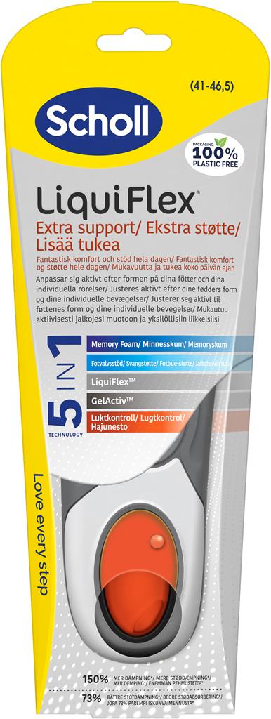 Bild på Scholl Insoles Liquiflex Extra Support (L), 2 st