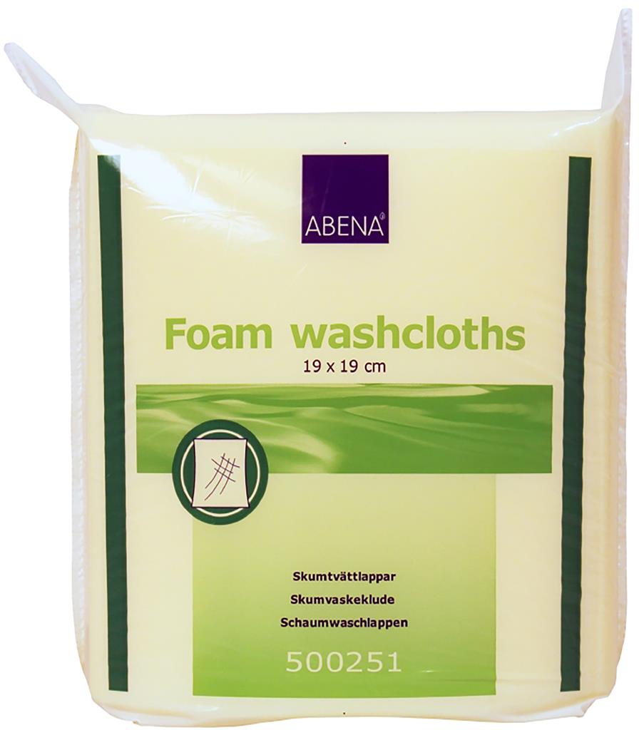 Bild på Abena Skumtvättlapp, gul, 100 st