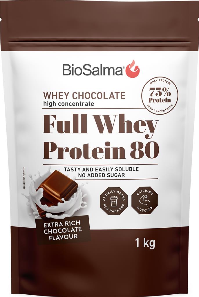 Bild på BioSalma Whey 80 choklad, 1000 g