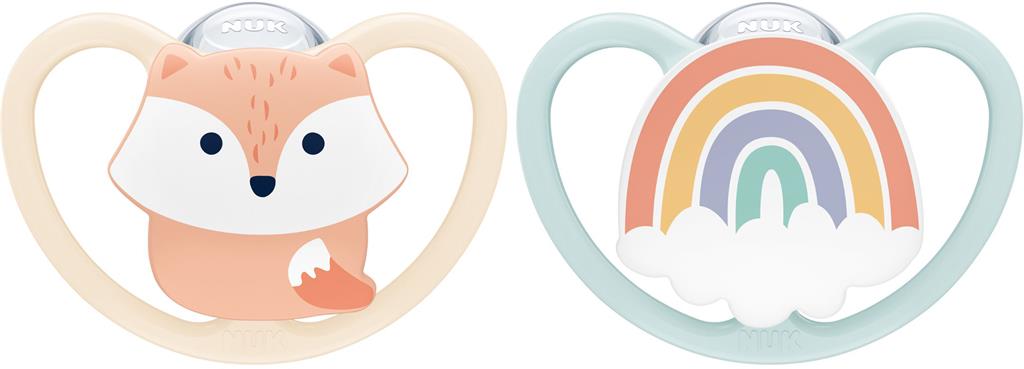 Bild på NUK Space Napp Silikon 0-6 Månader 2p, 2 st
