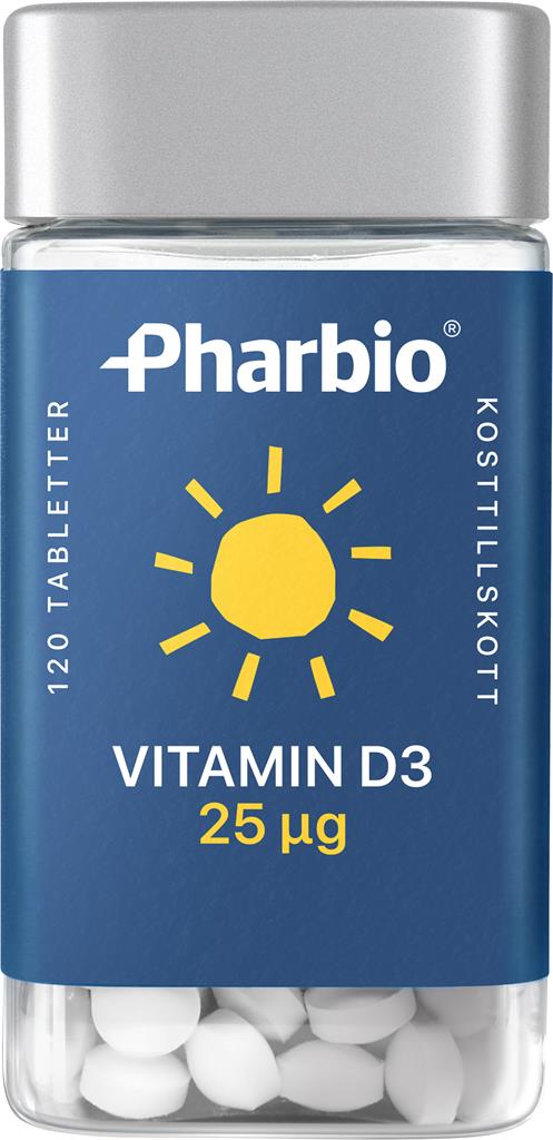Bild på Pharbio Vitamin D3 25µg, 120 st