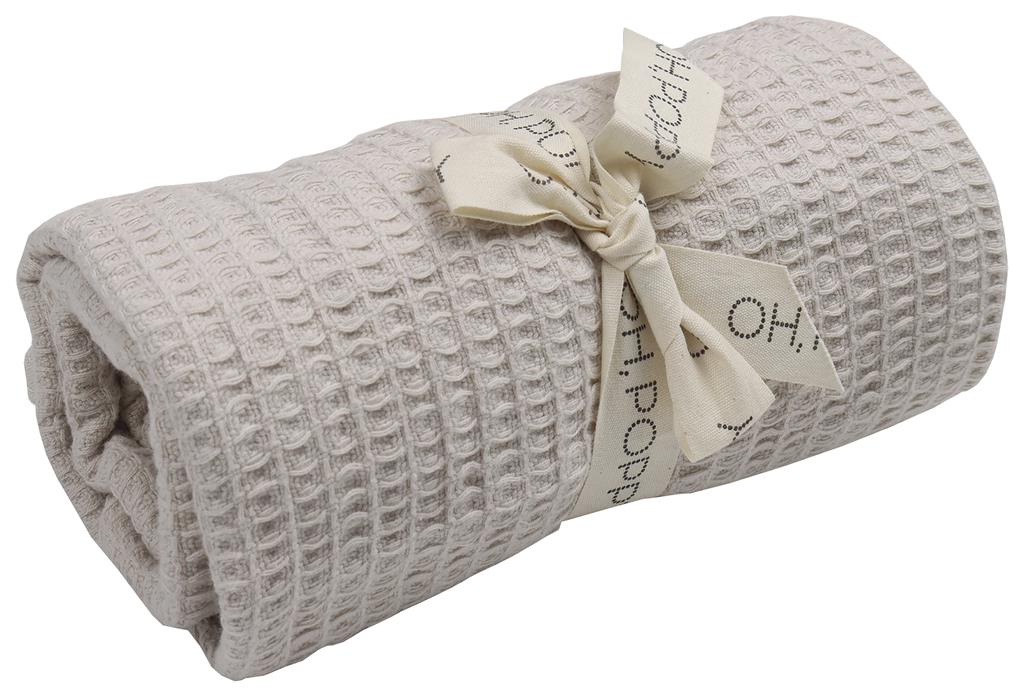 Bild på Oh, Poppy! Mira våffelfilt beige, 1 st