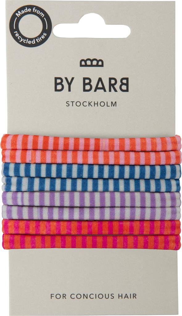 Bild på ByBarb hair accessories Hårsnodd randig 8-pack, 1 st