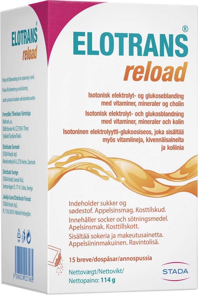 Bild på Elotrans Reload Vätskeersättning, 15 st