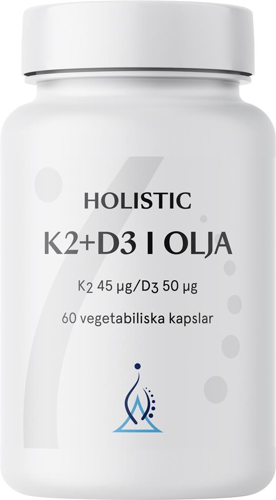Bild på Holistic K2+D3 vitamin i olja, 60 st