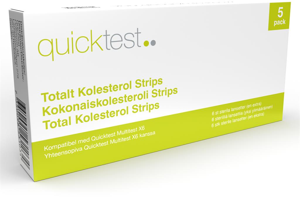 Bild på Quicktest X6 Refill - Kolesterolstrips, 5 st