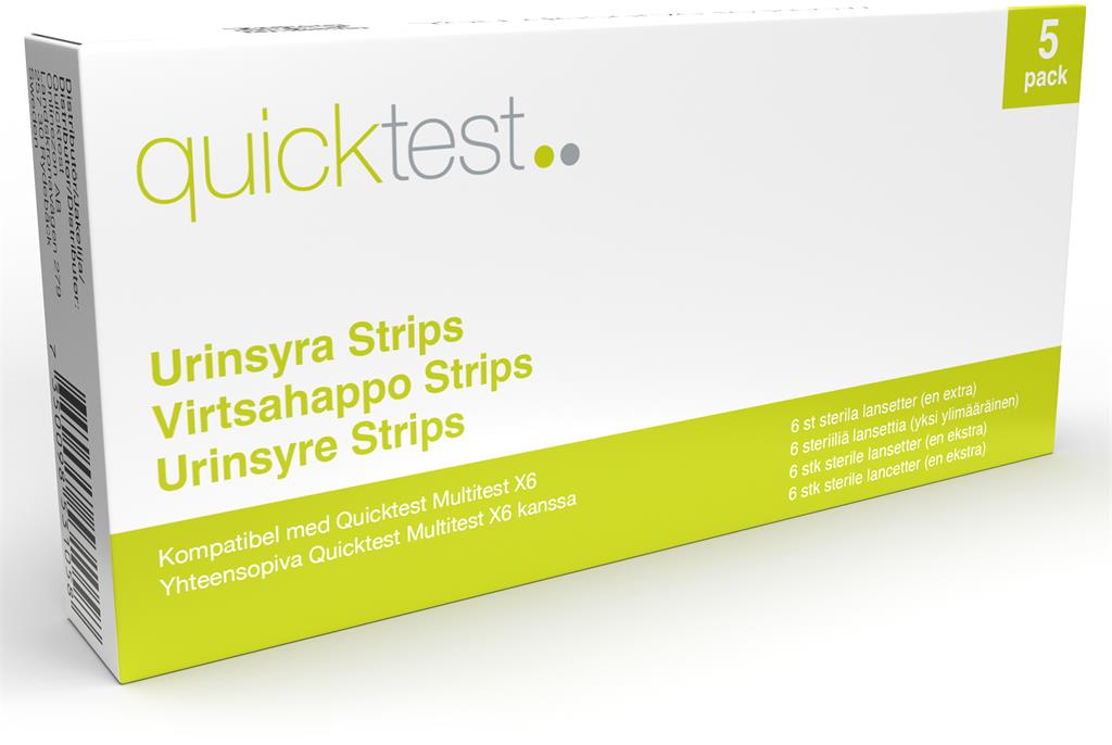 Bild på Quicktest X6 Refill - Urinsyrastrips, 5 st