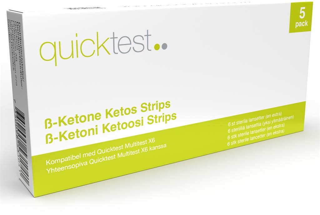 Bild på Quicktest X6 Refill - Ketostrips, 5 st