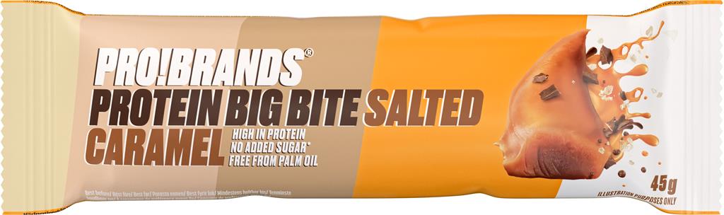 Bild på ProBrands Protein bar BigBite salted caramel, 45 g